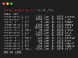 Version 7 of Unix for the PDP-11, running on the SIMH PDP-11 simulator. The contents of '/etc', including configuration files, binary executables, and more.