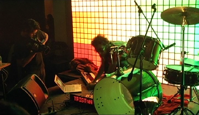 Tristan starts his performance during Blip Festival — a screenshot from the movie